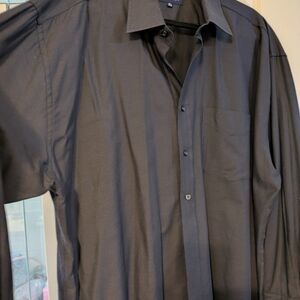 Oscar de la Renta Black Button Down Shirt